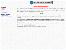 Tablet Screenshot of fivepinpress.com
